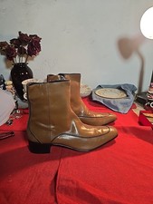 Gucci Men's Brown Leather Dress Shoes 10 1/2 D Made In ITALY