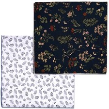 2 Pack Soft Cotton Bandana 22''x22'' Flower Headband Scarf X004-2 Pack