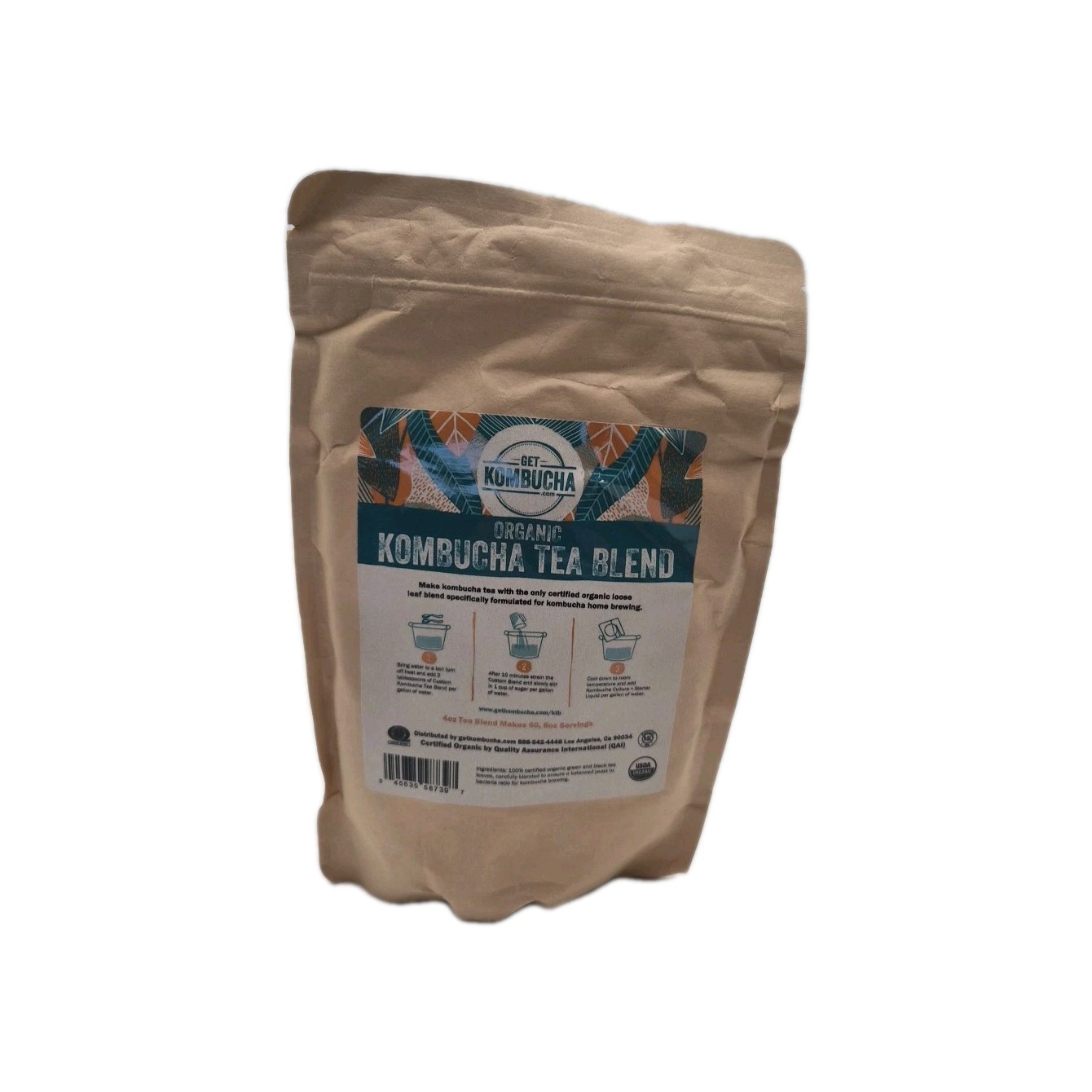 Organic Kombucha Brewing Blends 4 Oz 60 8oz Serving Pound Black/Green/White Tea 