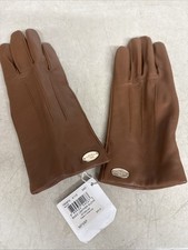  95 Coach Women's TOBACCO Basic Leather Gloves Size 6.5 New with Tags