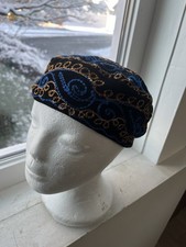 Traditional Skullcap Cap Hat Uzbek Muslim Velvet Embroidery Floral New