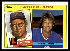 1985 Topps Steve Trout/Dizzy Trout Boston Red Sox/Chicago Cubs #142