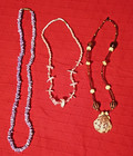 3 VTG Shell & Bead Necklaces & Chokers 1980s — photo 2