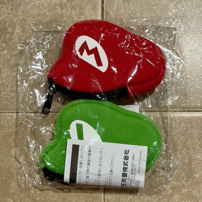 Club Nintendo Mario & Luigi MINI Hat Pouch Set Official Coin Case Rare New