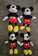 4 Disney Mickey Mouse toy Plush stuffed animal talking 12" - 16"  Set lotGood