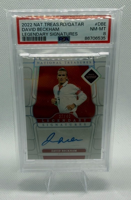 2022 National Treasures FIFA WC DAVID BECKHAM Legendary Auto #/40 PSA 10 - POP 2