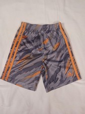 Adidas Boys Size 6 Gray Orange Athletic Shorts