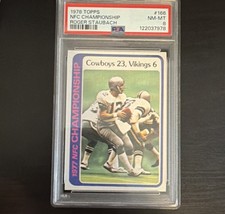 1978 Topps Roger Staubach #166 NFC Championship PSA 8 Cowboys
