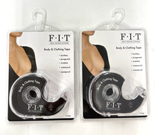 2 Rolls x 5' each 10' Total FIT Body Clothing Tape Clear Sealed Waterproof