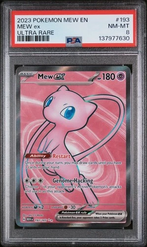 2023 POKEMON MEW EN-151 193 MEW EX ULTRA RARE | PSA 8