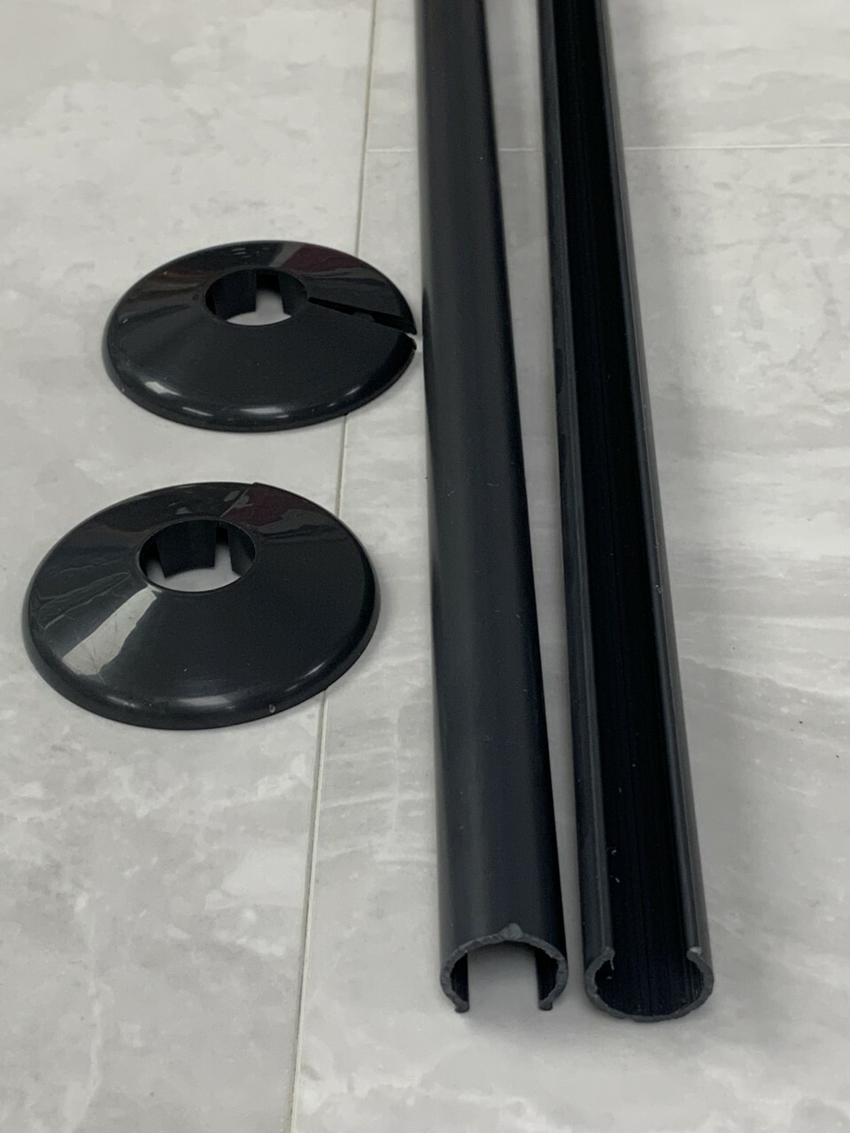 x2 Talon Snappit Anthracite Grey Towel Rail Kit 500mm Length For 15mm  pipes