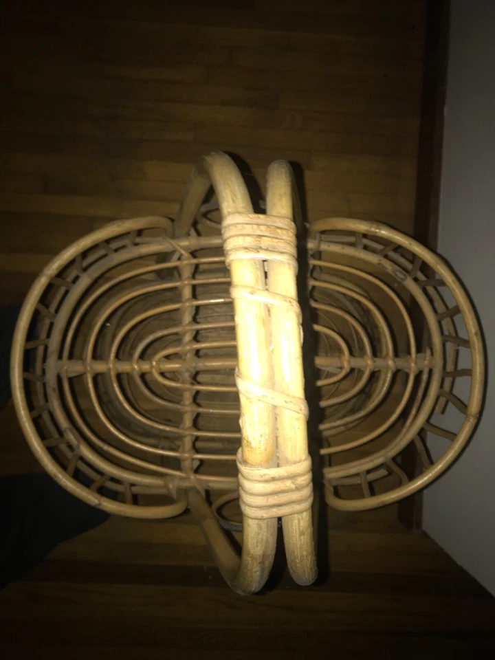 Carro de bar de bambú vintage de mediados de siglo Foto 2 de 4