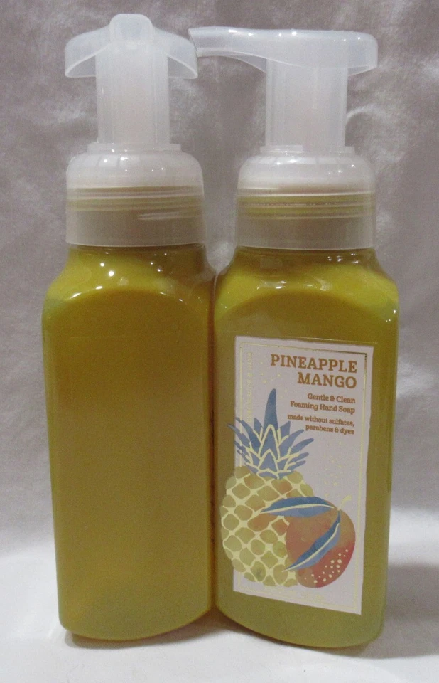 Bath & Body Works Gentle & Clean Foaming Hand Soap Set Lot of 2 PINEAPPLE MANGO - Image 2 of 4