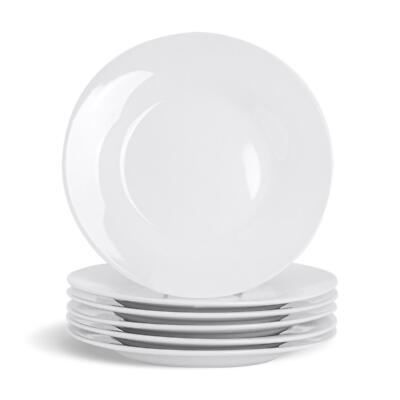 6x Classic White Side Plates Porcelain Bread Snack Dessert Dishes 15.5cm