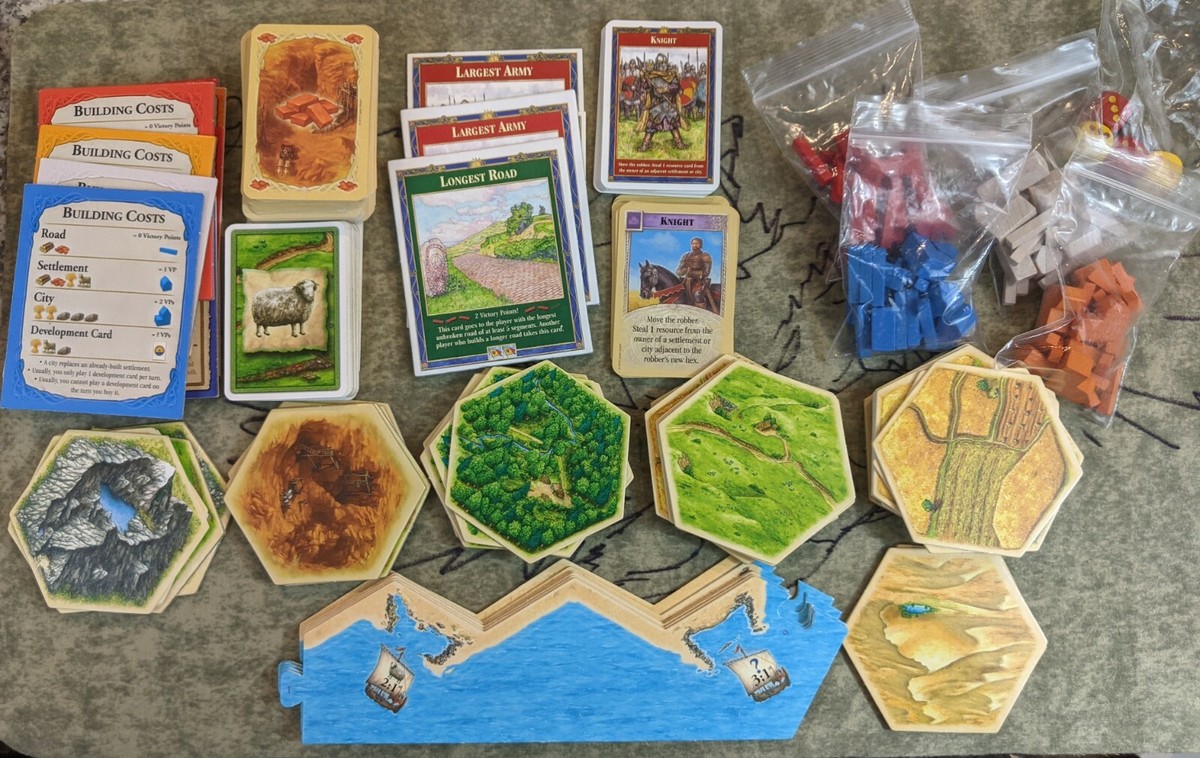 Catan Contents Settlers Of Catan Board Pieces
