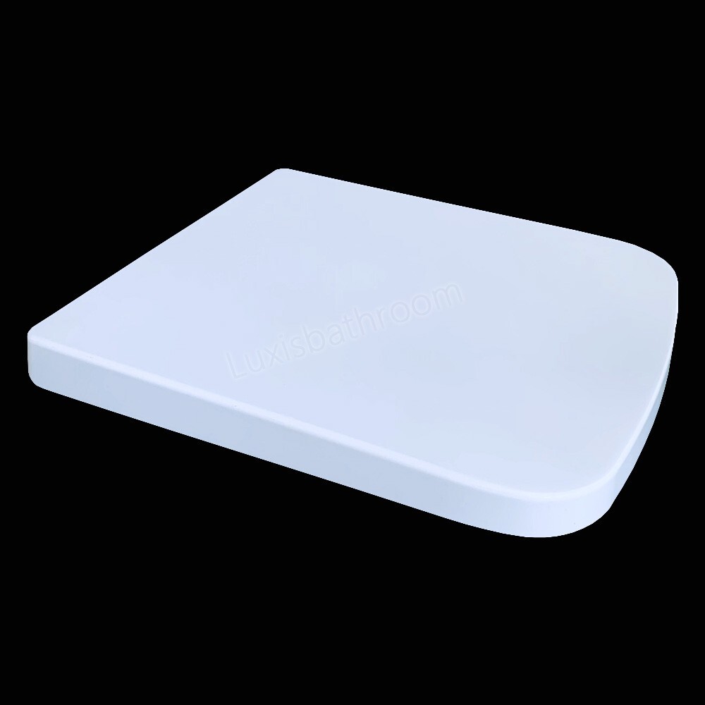 Square Duraplast Heavy Duty Soft Close Quick Release White Toilet Seat