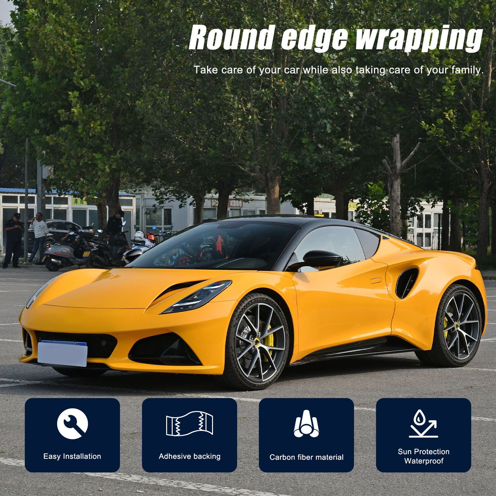 For Lotus EMIRA 2021-2023 Real Carbon Fiber Center Console Gear Panel Trim Cover