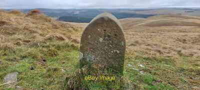 Photo 6x4 Old Boundary Marker near Calfshaw Head Falnash Estate Boundary  c2022