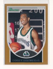 COREY BREWER 2007-08 BOWMAN COPPER RC ROOKIE 250/399 *MINNESOTA TIMBERWOLVES*