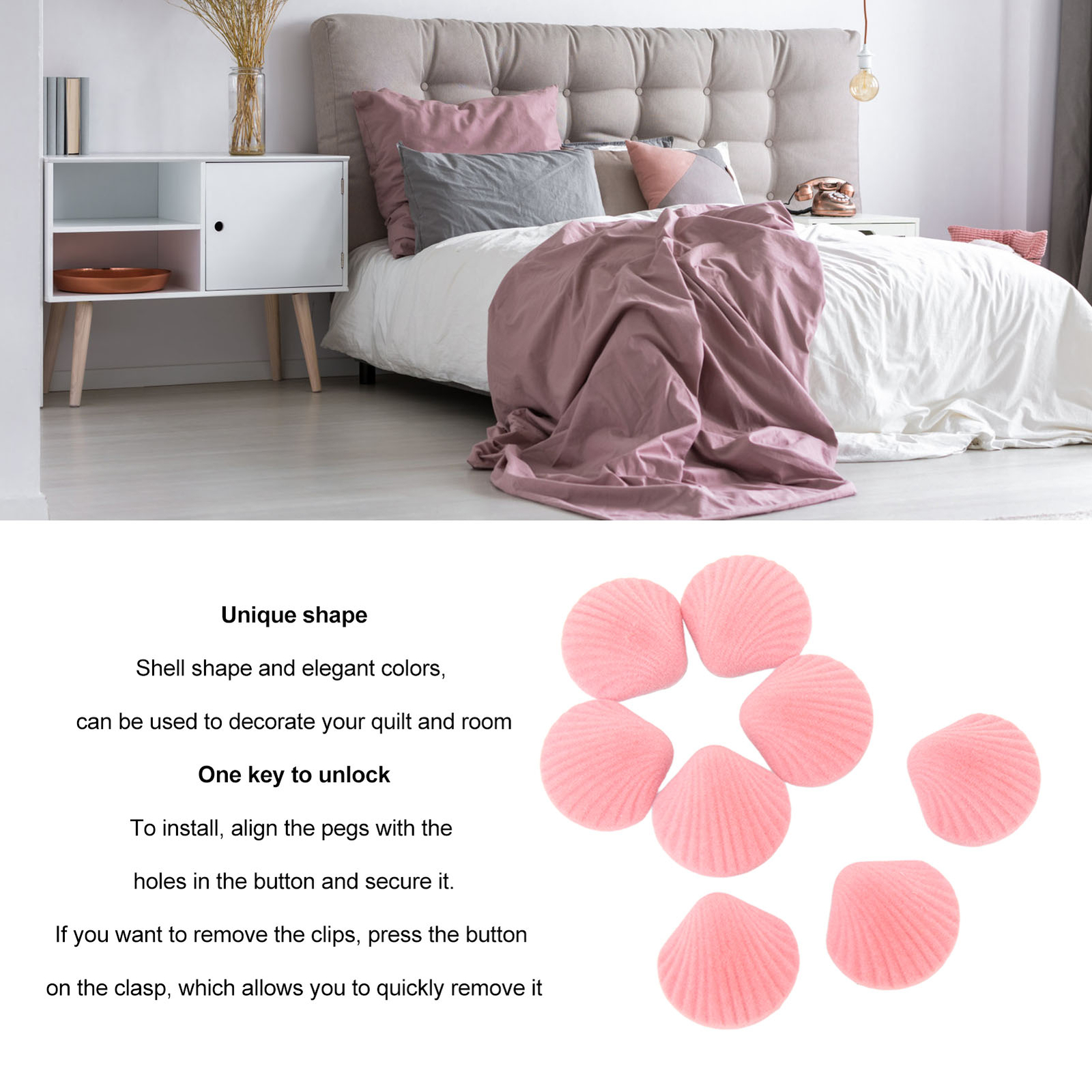 16 Set Duvet Pins Clips Duvet Cover Pins Reusable Quilt Fixator Spare