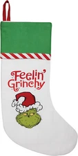 Department 56 Dr. Seuss Feeling Grinchy Christmas Stocking 19.5",