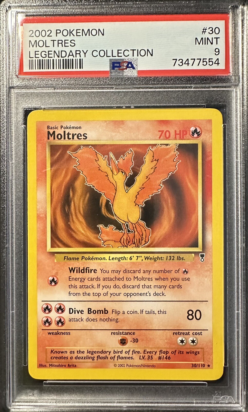 Moltres - Legendary Collection 2002 Pokemon #30 PSA Mint 9