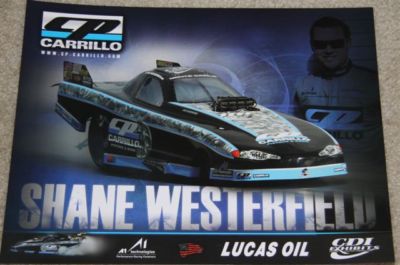2012 Shane Westerfield Carrilo Chevy Monte Carlo TAFC NHRA postcard
