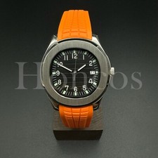 Custom Made Watch NH35 Automatic Movement Aquanaut 5167A PP Style Orange Rubber