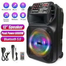 Wireless Bluetooth Speaker 12 inch Loud Subwoofer Party Sound Box Karaoke System