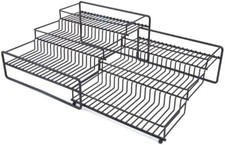 Organizzatore porta spezie espandibile 3 livelli per armadio/soffitto/dispensa organo spezie