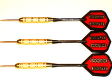 Steel Tip Darts, New 19 Gram Brass, with Aluminum Shafts, 2953