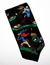 Vintage Looney Tunes Golf Neck Tie 1994 Golfing Characters Tie