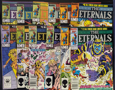 Eternals Volume 2 #1 to #12 Limited Series, 1985 Complete Set.