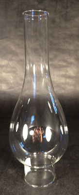 NEW 2'' x 9 3/4'' CLEAR GLASS OIL LAMP ITALIA BOMBE CHIMNEY   #CH925
