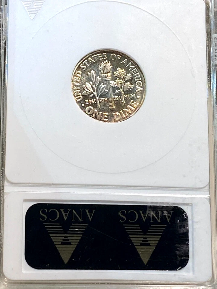 1963 Double Die Obverse & Reverse Roosevelt 10c ANACS PF62 Best Price Ebay* CHRC - Image 2 of 2