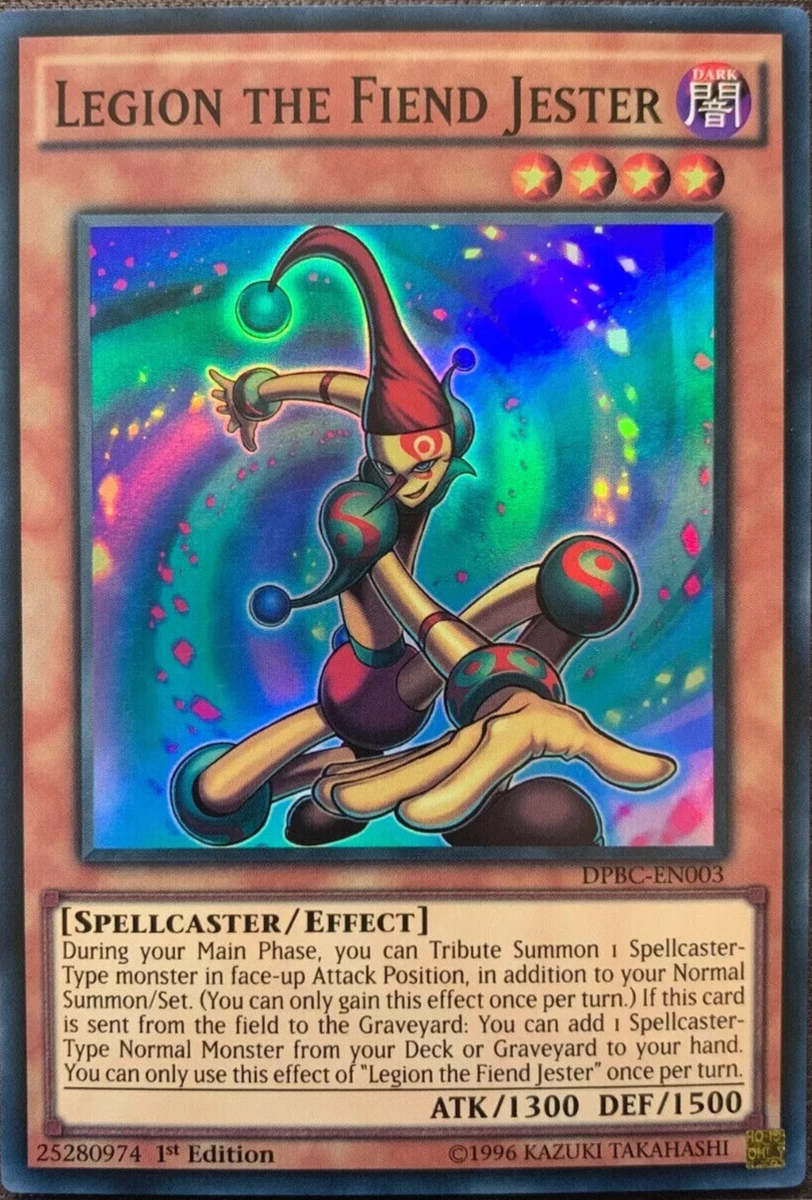 yugioh jester deck Legion The Fiend - DPBC EN003 - Super Rare - 1st Edition TCG Card You can only use this effect of Legion the Fiend Jester once per turn. Aluber the Jester of Despia