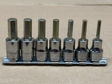 New - Snap-on 7pc Metric Hex Allen Bit Socket Set - 38 Drive - 207efamy