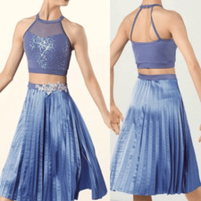 WEISSMAN Dance Costume blue 2 piece skirt It's Gonna Be Alright 13753 adult MA