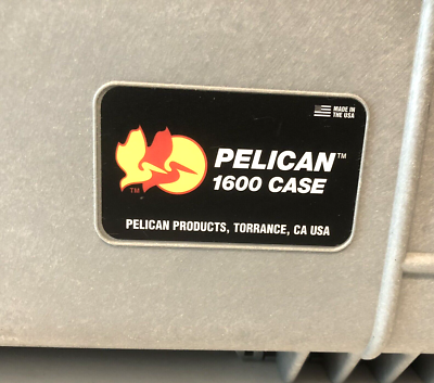 Gray Pelican 1600 case. No Foam - Empty - Waterproof - Mint