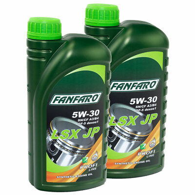 2x 1 Liter SAE 5W-30 Fanfaro LSX JP Motoröl Hyundai Toyota Kia Nissan Motor Oel