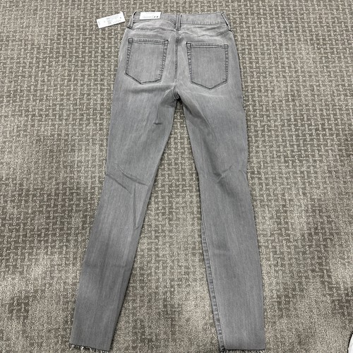 Jeans da donna PacSun nuovi con etichette 24 grigi jegging denim rialzati caviglia orlo sfilacciato - Foto 4 di 5