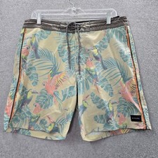 Rip Curl Men Swimwear 33 Yellow Lay Days Board Shorts Outdoor Beach Surf