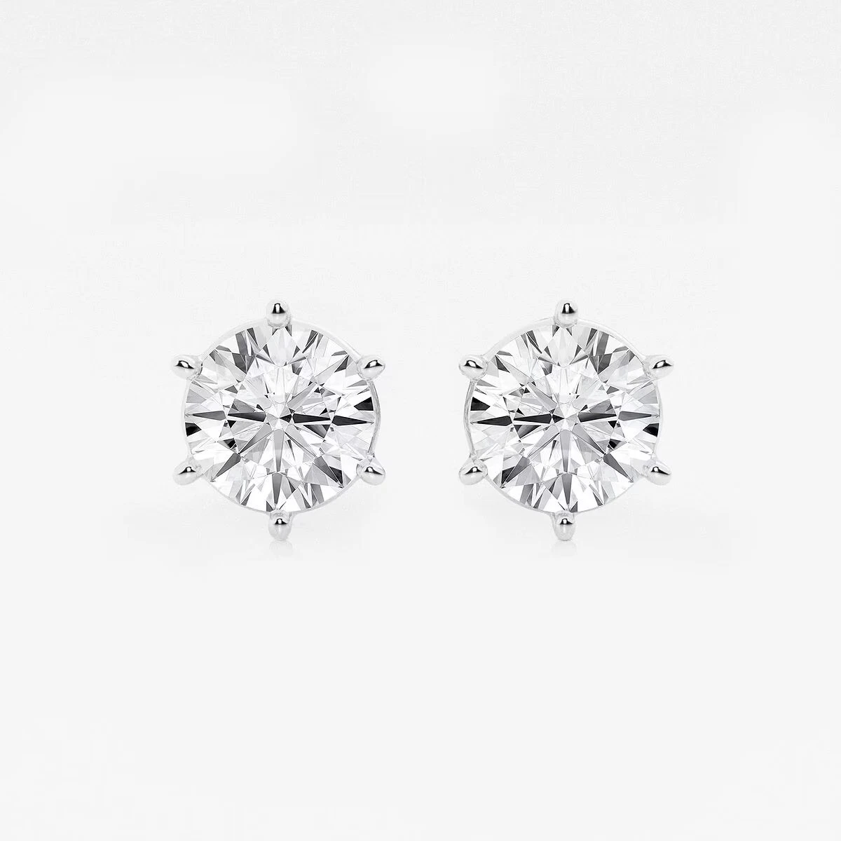 4.00TCW IGI Certified Diamond Stud Earrings Christmas Gift Round Lab Grown 14k Gold image-1