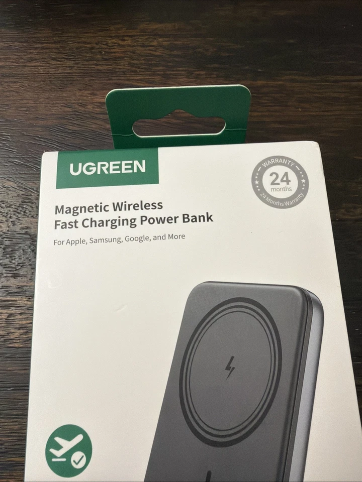 Banco de alimentación Ugreen magnético inalámbrico carga rápida 15W 5000mAh ¡ABIERTO NUEVO! Foto 2 de 4