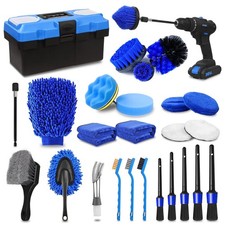 TTRCB 27Pcs Car Detailing Kit, Car Cleaning Kit, Car Detailing Brush Set, Dri...
