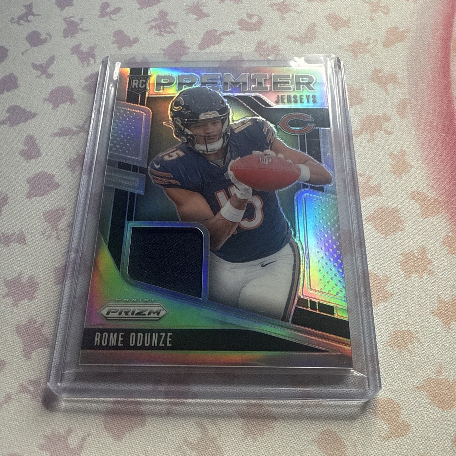 2024 Panini Prizm Premier Jerseys Rome Odunze Silver RC Patch Chicago Bears