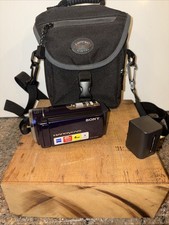 Sony Handycam DCR-SX44 Digital Video Camera Flash Blue W/ 64gb Card, Bag, Extras