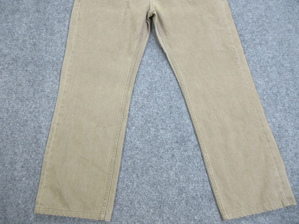 Мужские джинсы Robert Graham 38 желтовато-коричневые хаки сшитые на заказ прямые штанины хлопковые брюки - Изображение 2 из 4