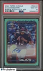 2024 Topps Chrome Aqua Refractor Caleb Williams RC Rookie AUTO /199 PSA 10