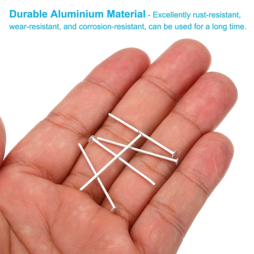 Pack of 500 1.18x0.12 Aluminum Chandelier Connector Pins Silver - - Picture 3 of 5